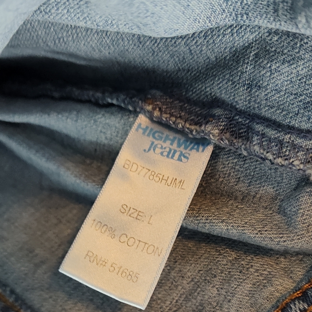 Highway Jeans Distressed Blue Denim Jacket - Picture 3 of 4